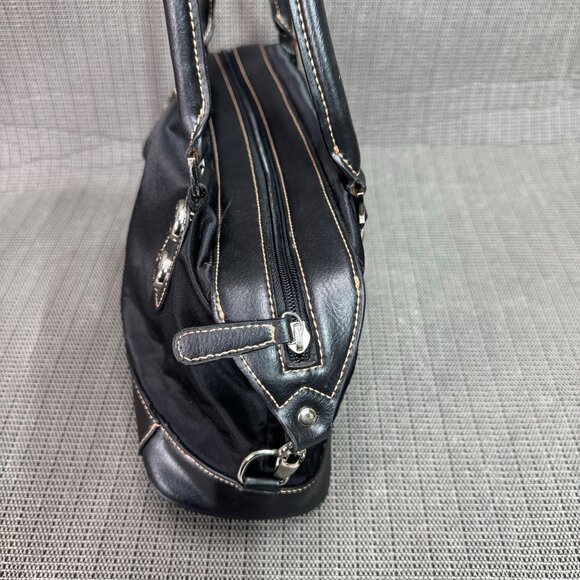 Etienne Aigner Black Shoulder Bag With Leather Accents & Silver Hardware - Picture 3 of 6